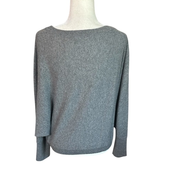 Vince Heather Gray 100% Cashmere Sweater Dolman Sleeve  Size M - Picture 5 of 7